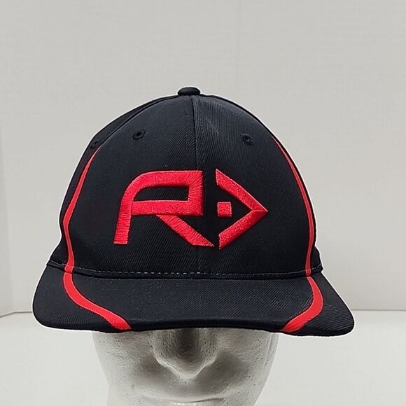 Rahfish Flexfit Black Red Hat The Authentic T-Shirt Company XL/XXL - Picture 2 of 12